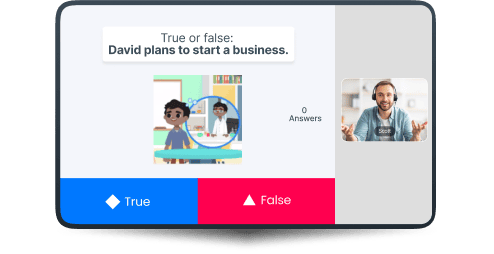 Em nossas aulas online, seu filho vai
						interagir com os professores! - Open Enlgish Junior