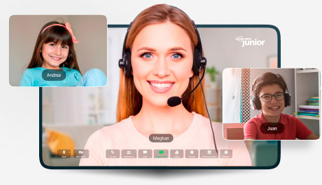 Como funcionam nossas aulas ao vivo? - Open Enlgish Junior